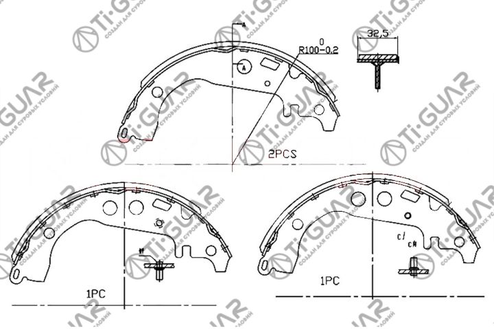 Тормозные колодки TG-D1079/FN2342* Ti·GUAR Тормозные колодки TG-D1079/FN2342* Ti·GUAR